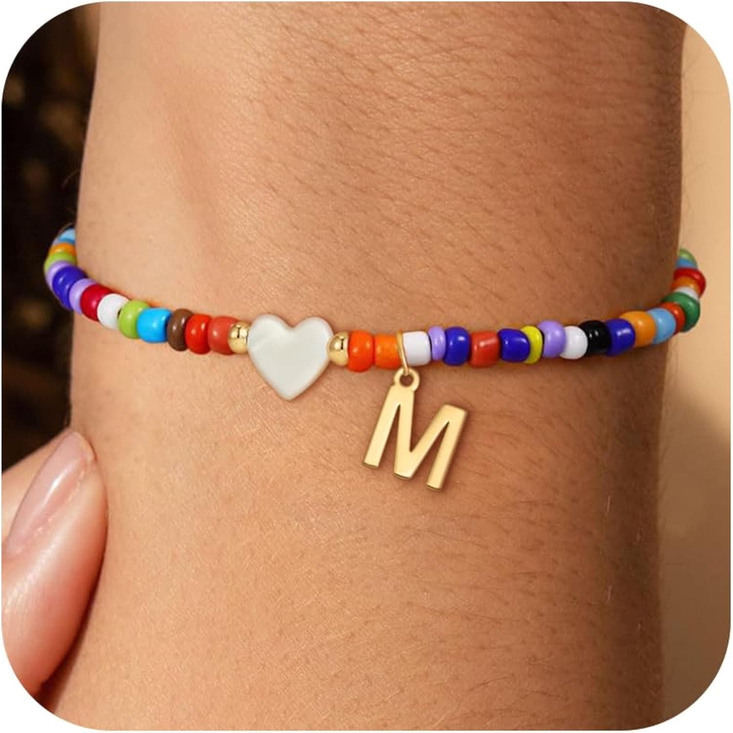 Personalized Colorful Initial Bracelet