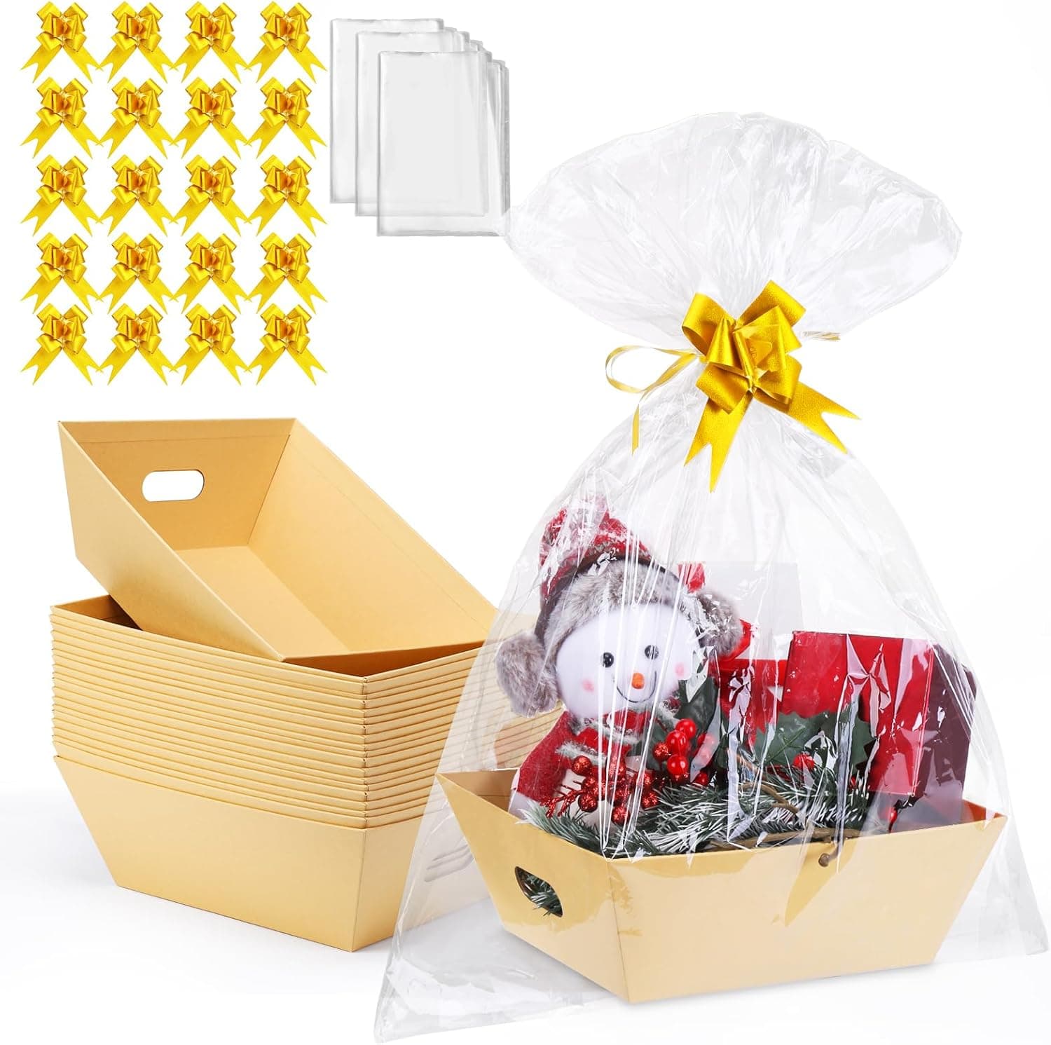 Versatile Gift Basket Set with Bows