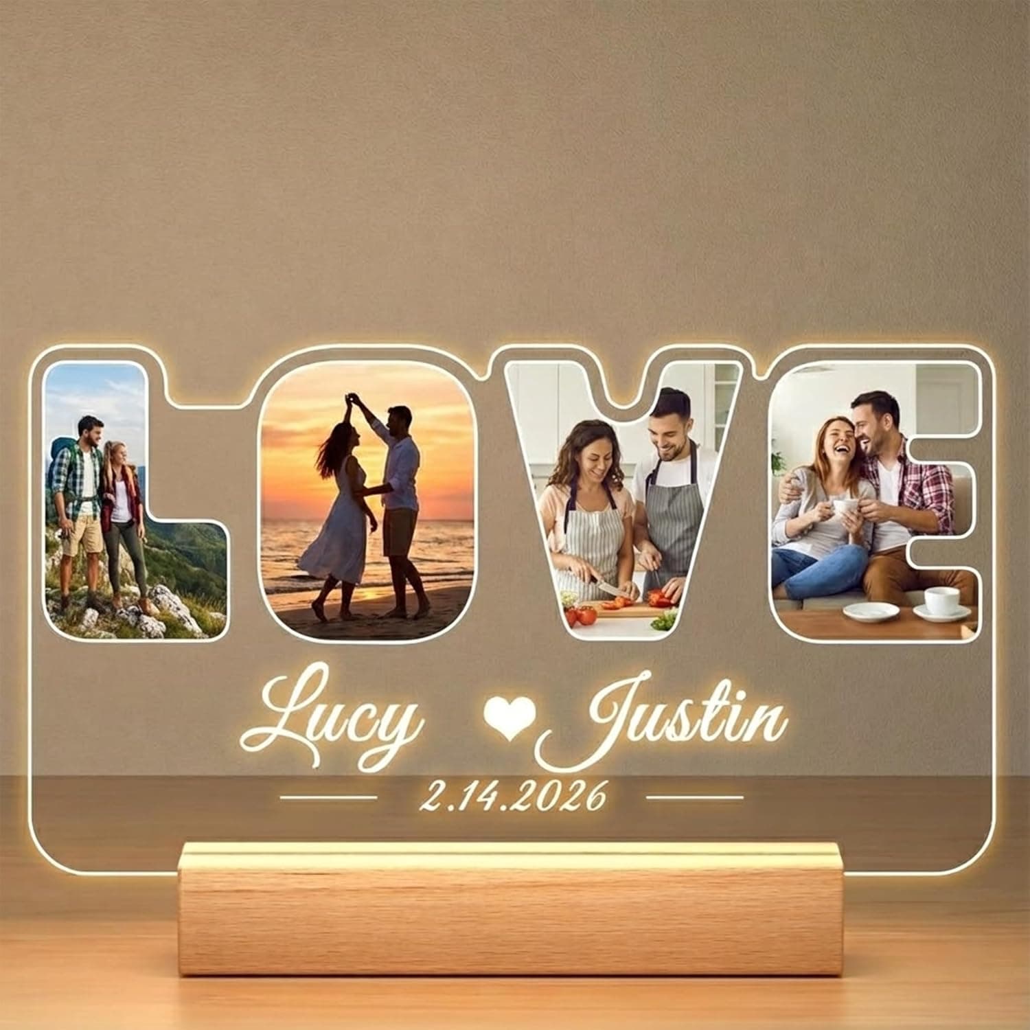 Personalized Custom Picture Frame & Night Light