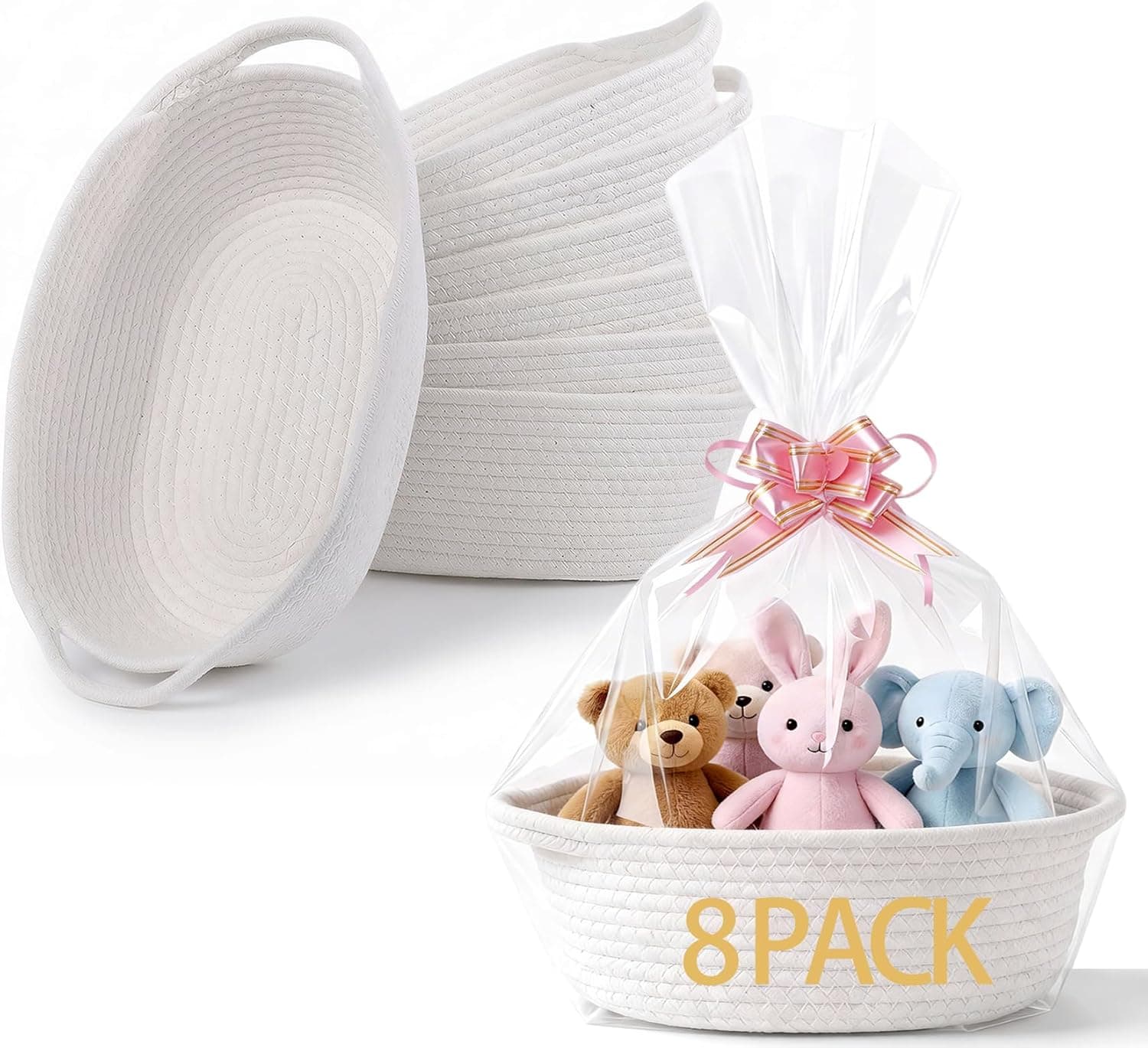 Charming Gift Basket Set with Ribbons