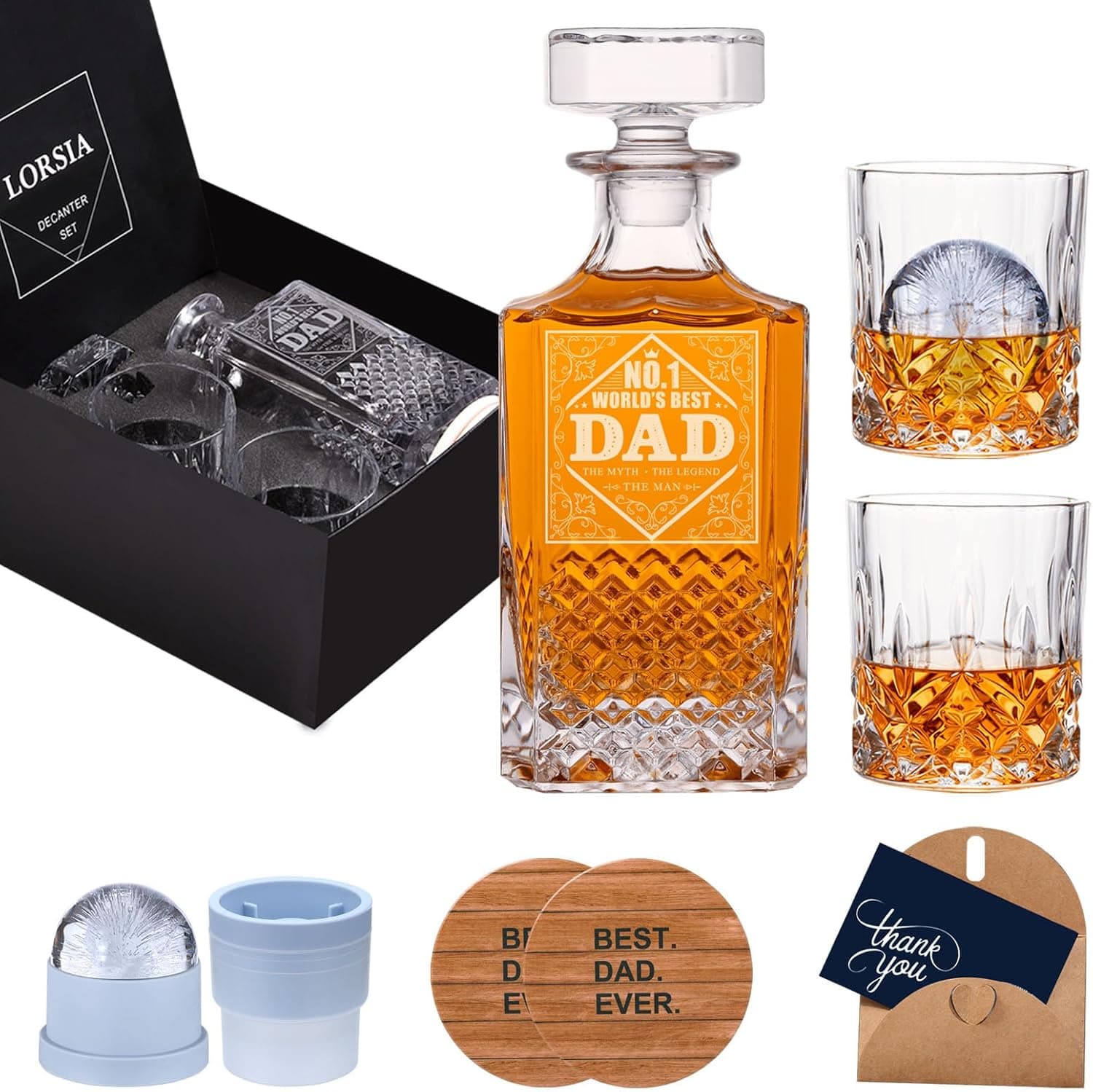 Whiskey Decanter Set with Gift Box