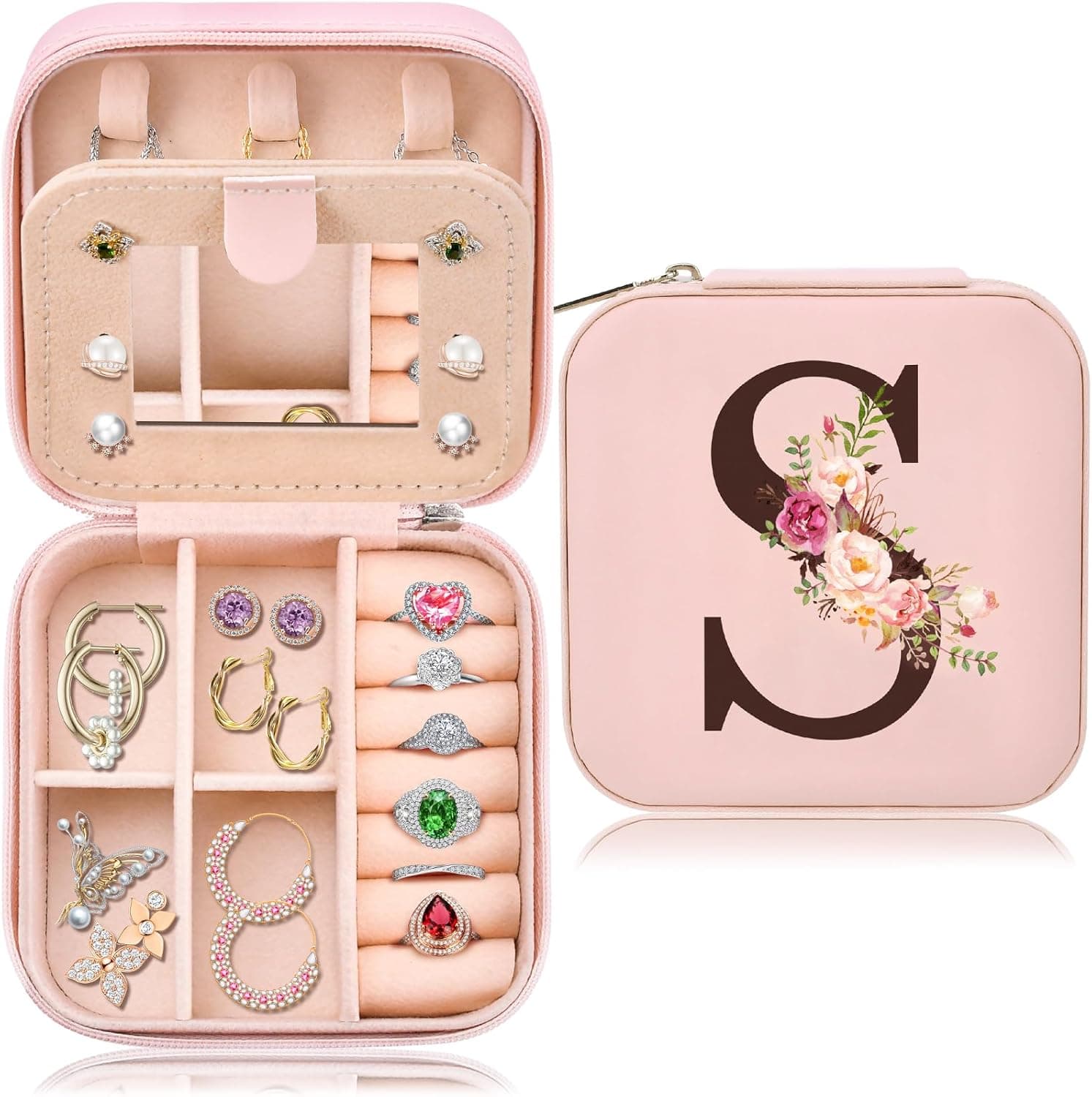 Personalized Travel Jewelry Case
