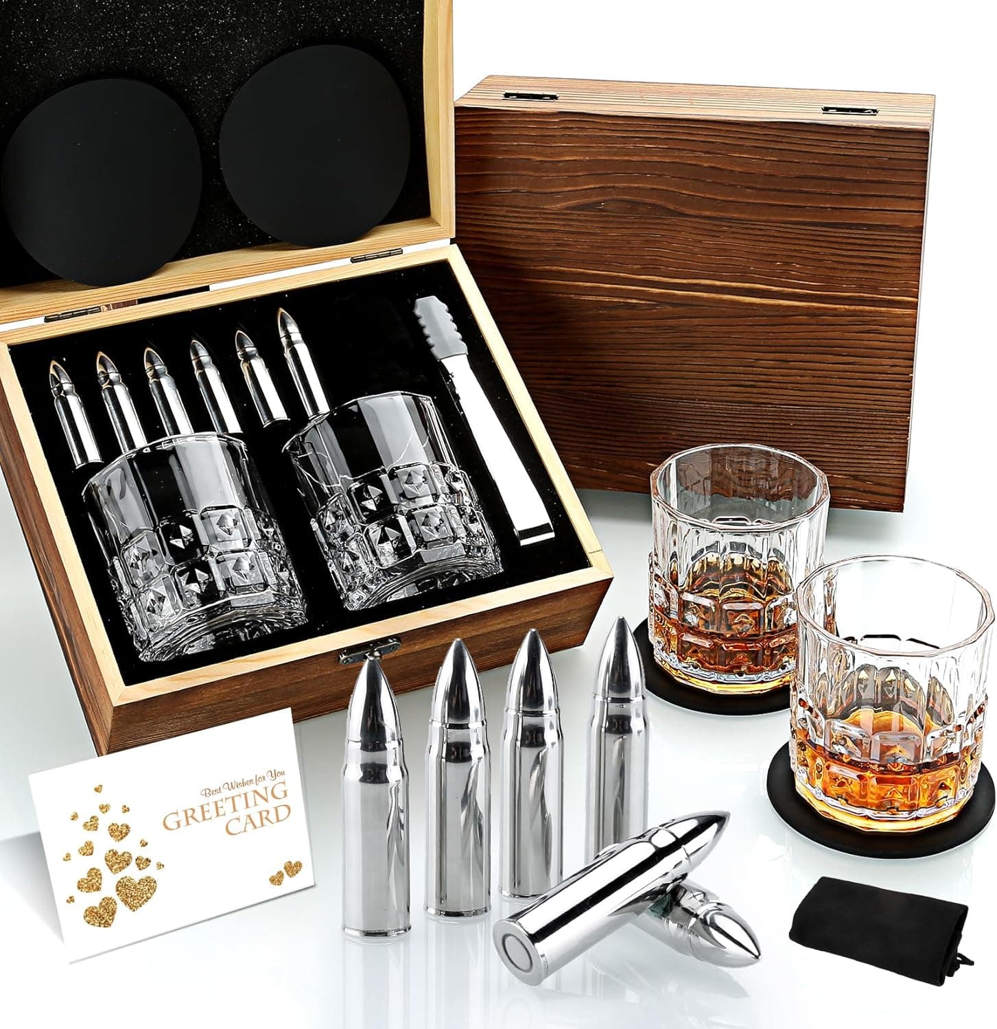 Whiskey Stones and Glasses Gift Set