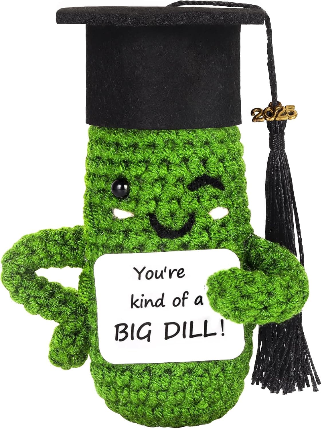 Handmade Crochet Emotional Support Pickle Doll