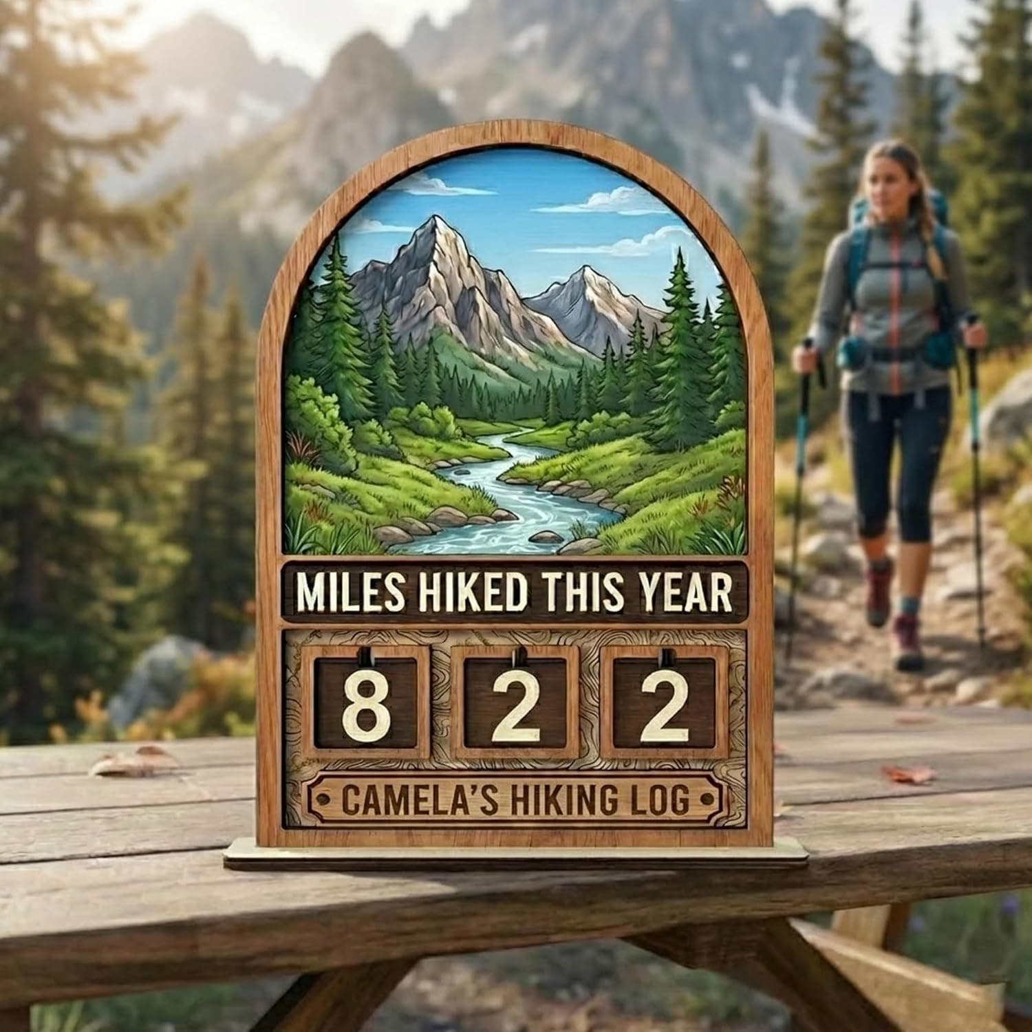 Personalized Running Miles Tracker Sign