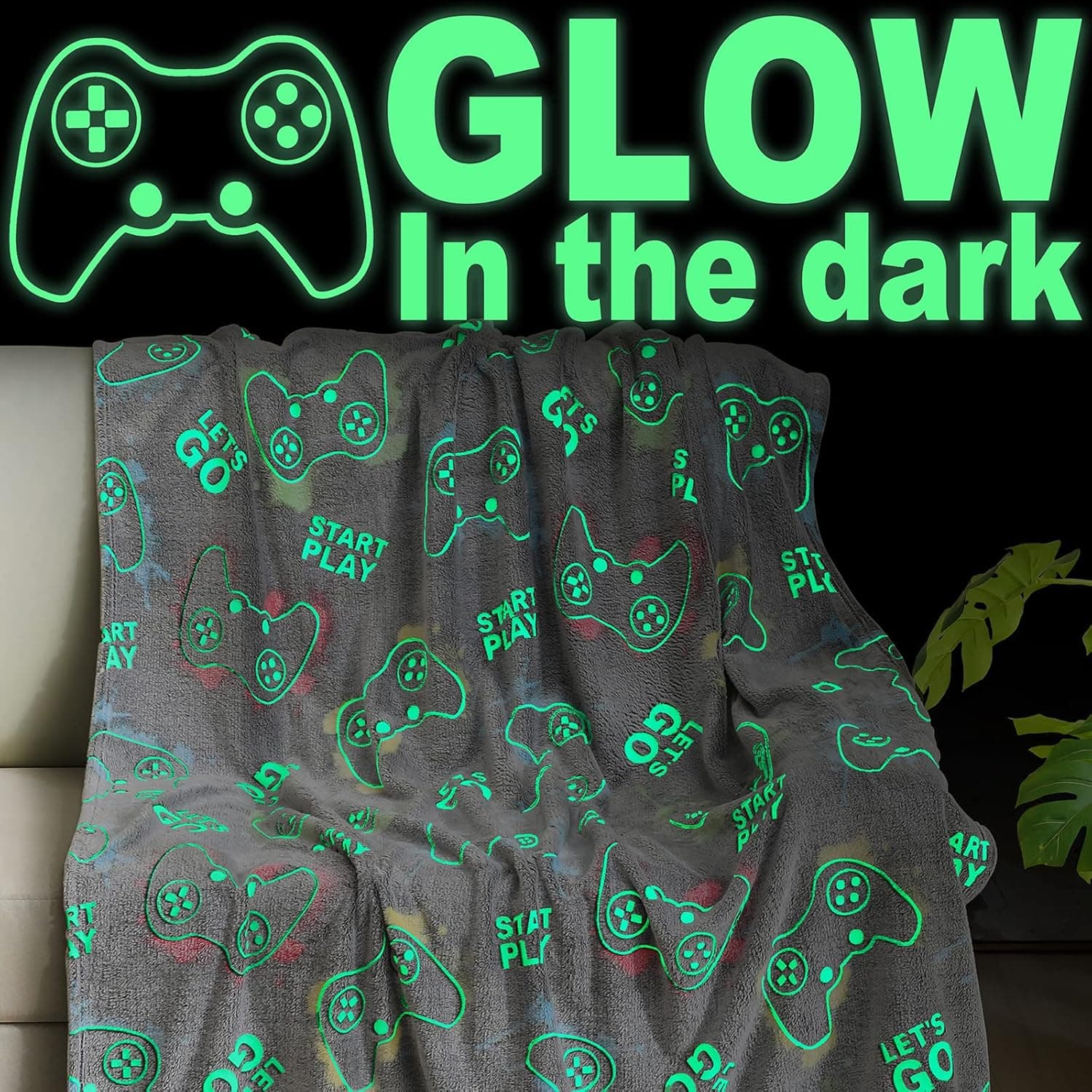 Glow in The Dark Gaming Blanket
