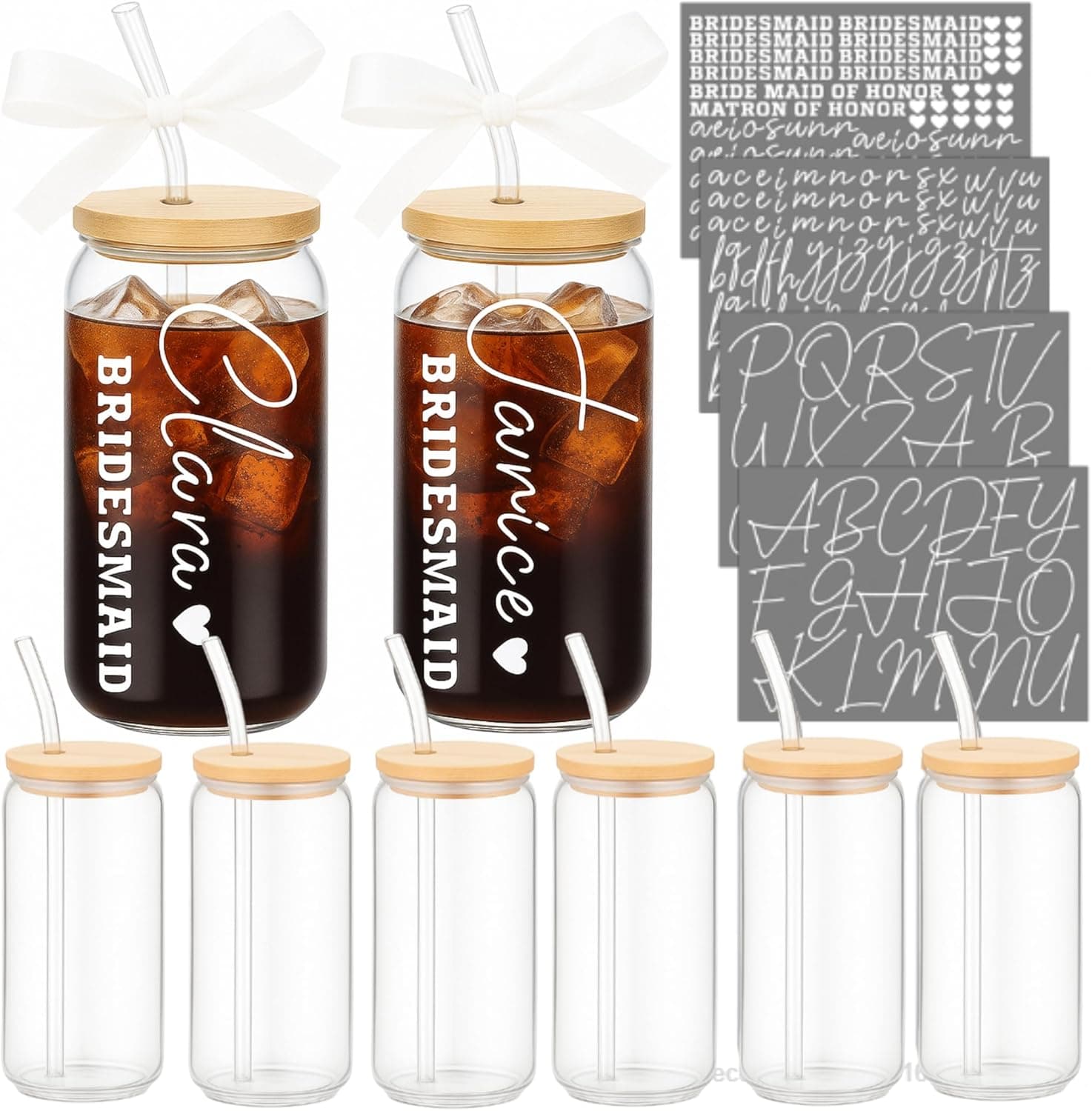 Personalized Glass Cups Gift Set