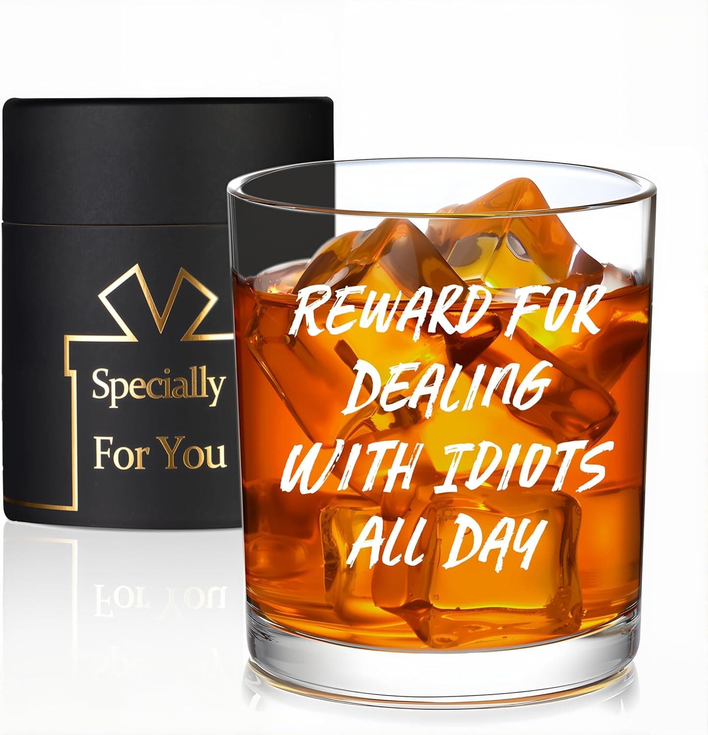 Humorous Whiskey Glass Gift Set