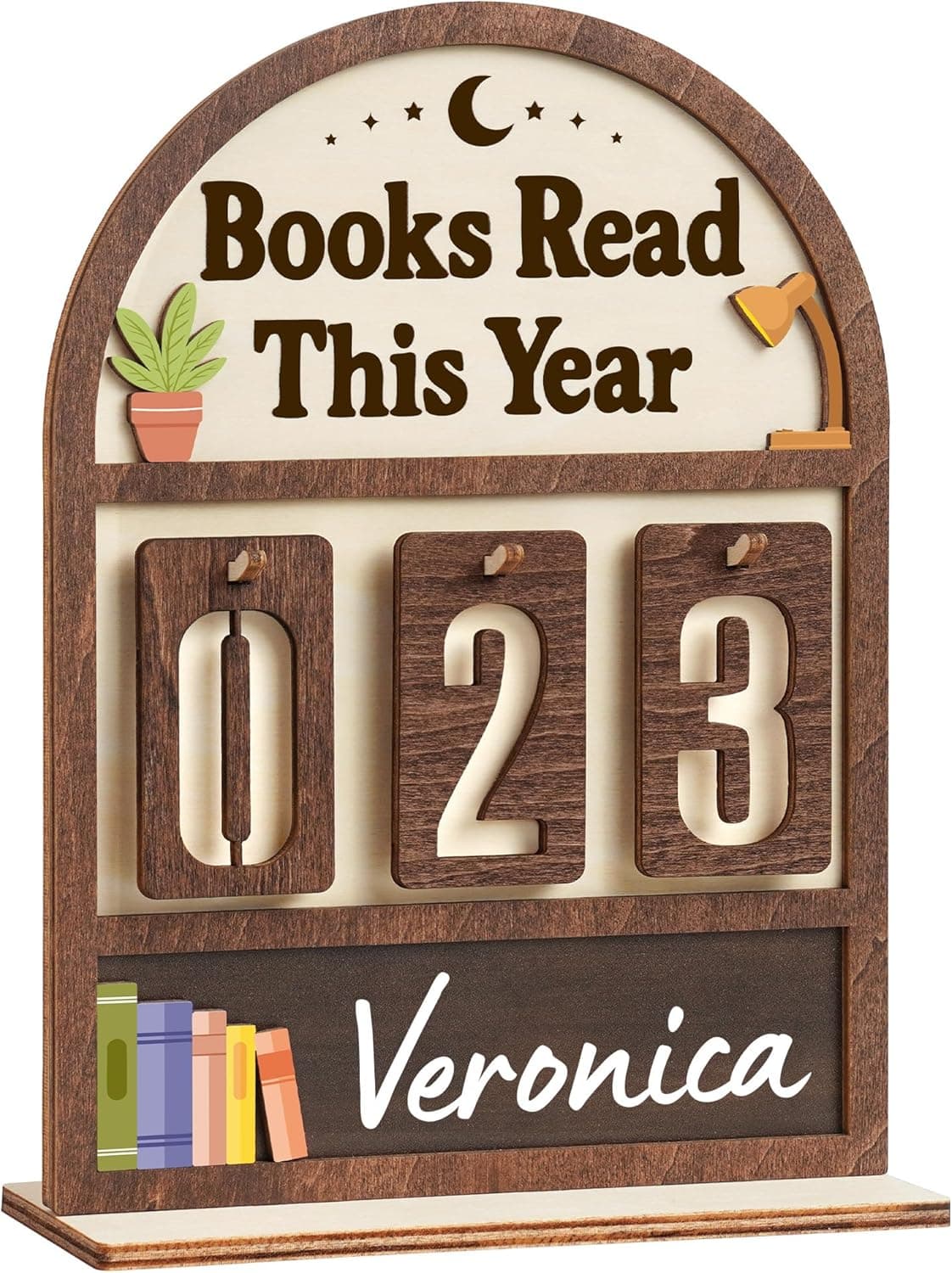 Personalized Book Tracker Decor